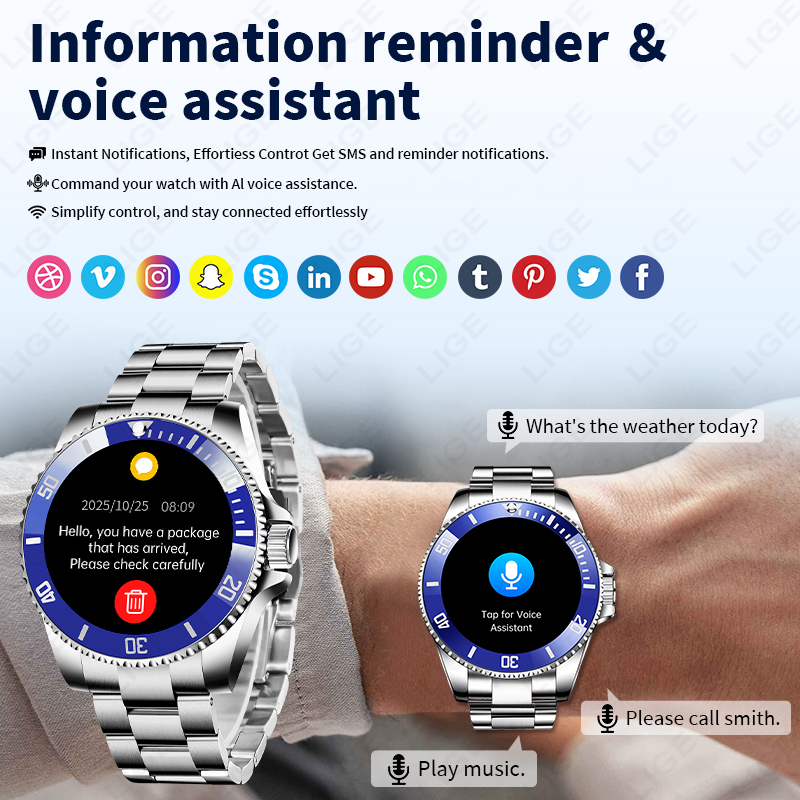 LIGE 2026 Style Luxury Smart W - Korean Men Lifestyle ulasan dan harga