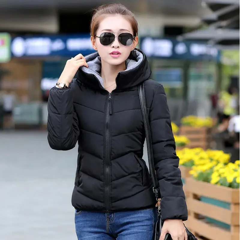 Red Female Coats Short Quilted - Modern Korean Lifestyle ulasan dan harga