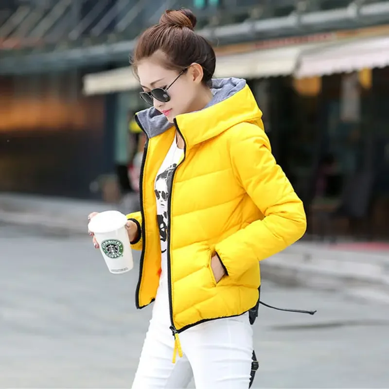 Red Female Coats Short Quilted - Modern Korean Lifestyle ulasan dan harga